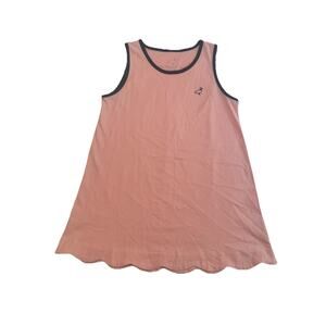 Properly Tied Ella Dress Womens YS Pink Scallop Hem Sleeveless Tank Dress